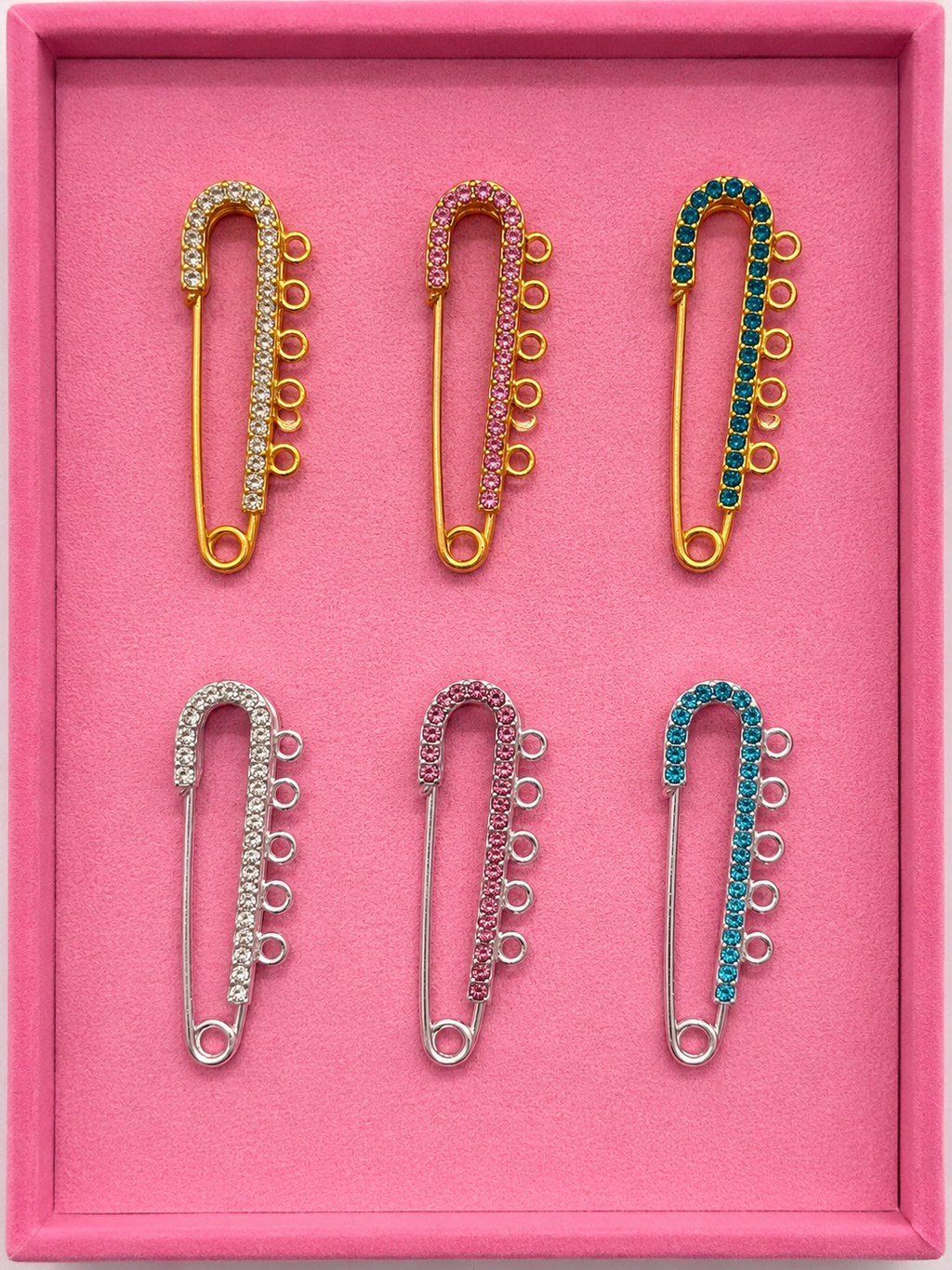 Safety pin charm